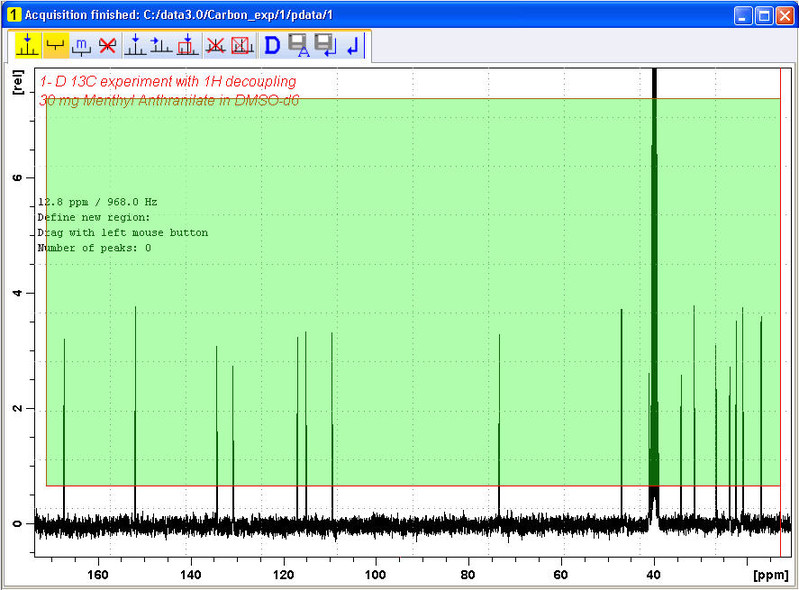 Peak Picking Spectrum Window