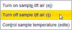 Turn off sample lift