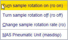 Turn sample rotation on